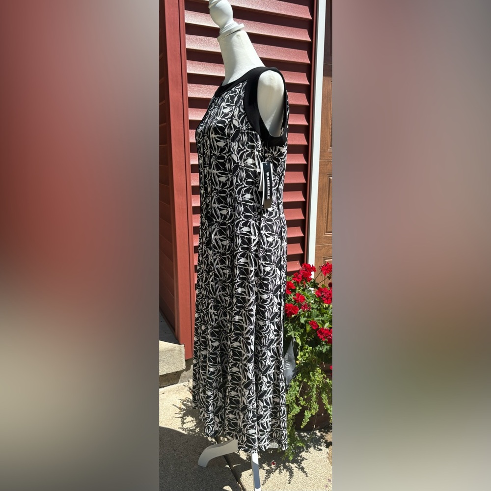 Perceptions New York Dress Black/Ivory Floral Sz 10 NWT Retail $70